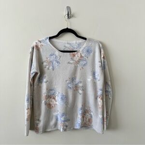 Joie-100% Cashmere Floral Spring Sweater